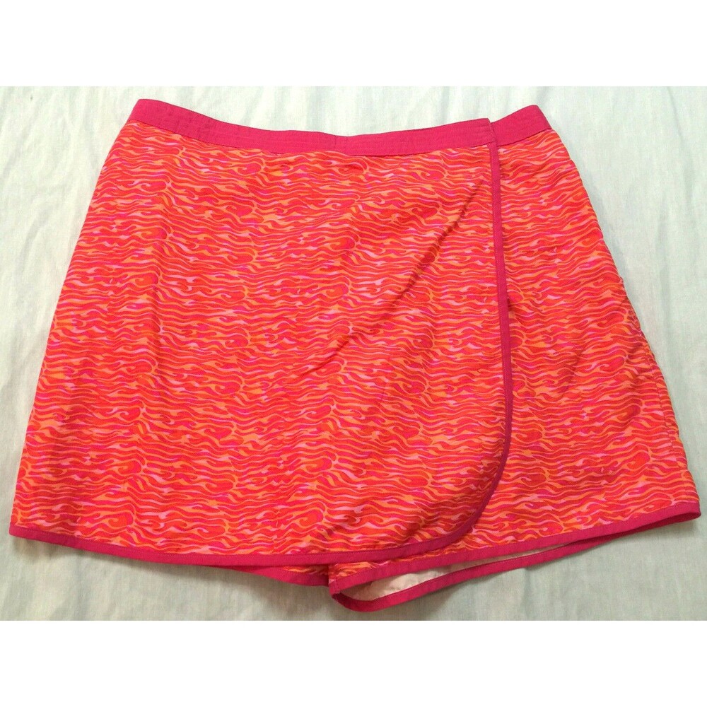 CATALINA WOMENS SWIM SKIRT SKORT SHORTS WITH BUILT SHORTS SIZE L 12-14